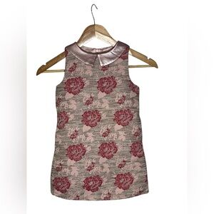 Kidpik new with tags size 6 girls Floral Sleeveless Dress with Pink Collar